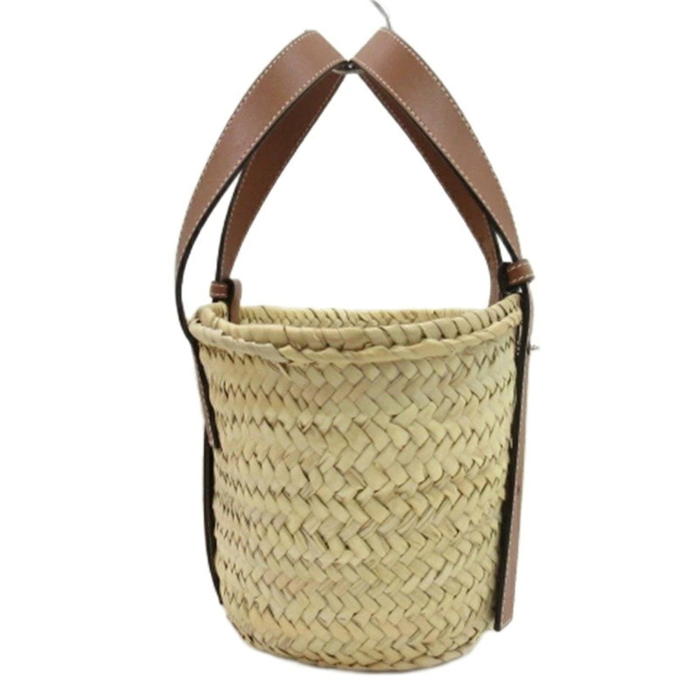Loewe Anagram Raffia Basket Bag Handbag Beige
